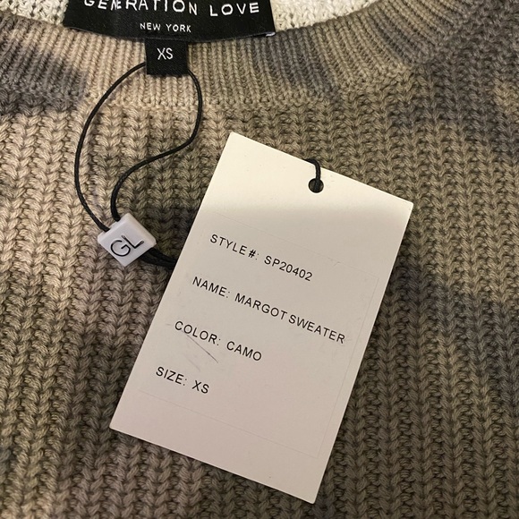 GENERATION LOVE MARGOT CAMO SWEATER XS NWT - Picture 3 of 8